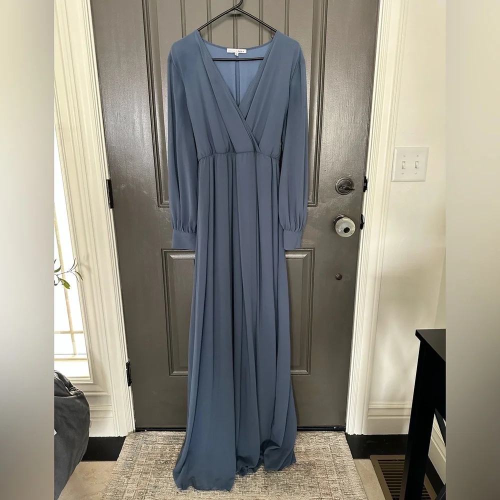 Baltic Born Lydia Maxi Dress Slate Blue - Picture 2 of 13